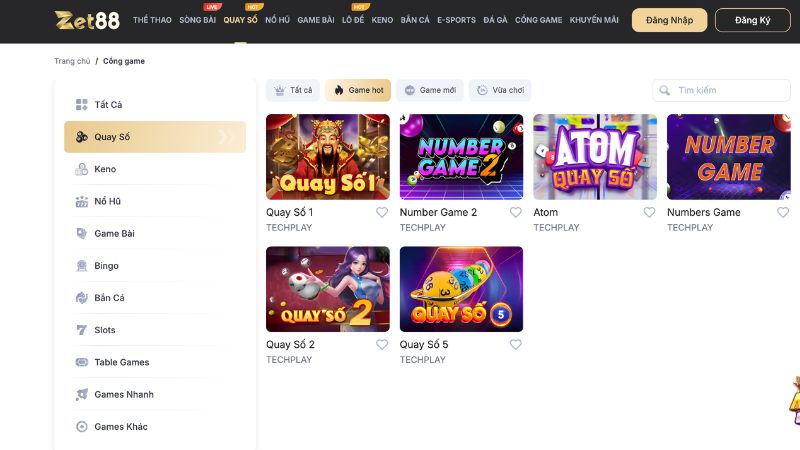 Game slot tại Zet88 được đầu tư đa dạng