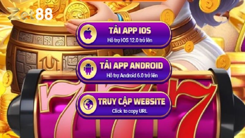 Cần đảm bảo thiết bị có kết nối mạng khi tải app Zet88
