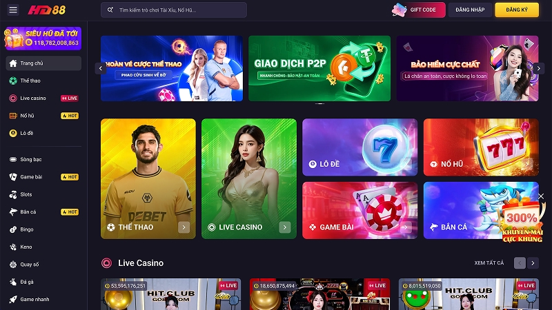 Hoàn trả slot hàng tuần cho người chơi nổ hũ HD88